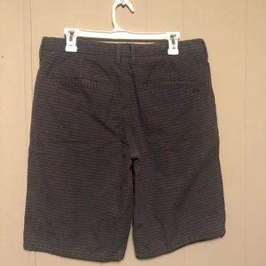 Grey and black men’s shorts